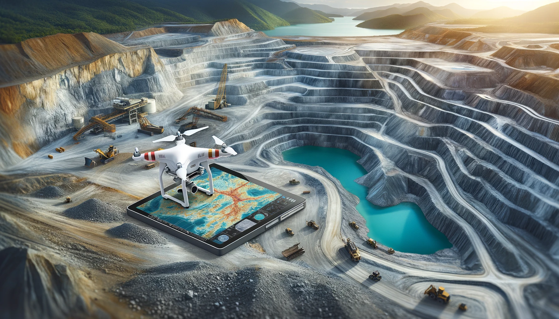 Imagen de drone en cantera